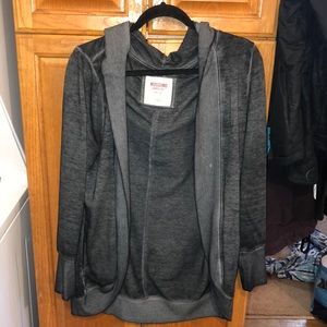 Mossimo Gray Hooded Cardigan Size Large